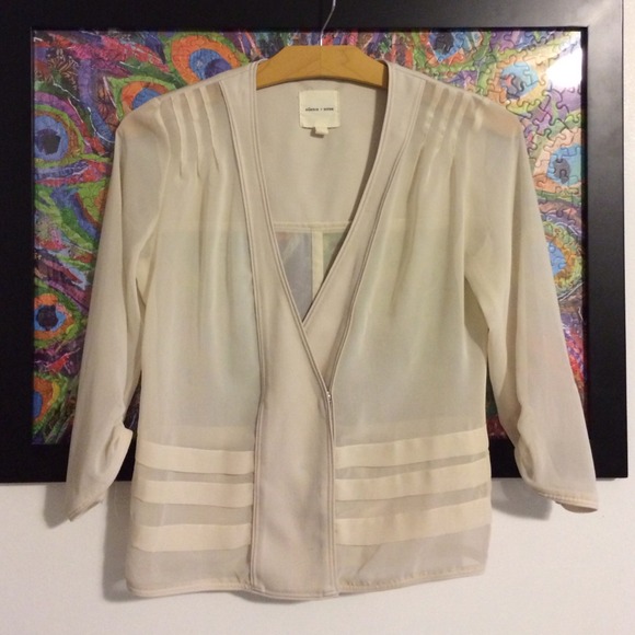 Silence + Noise sheer blouse