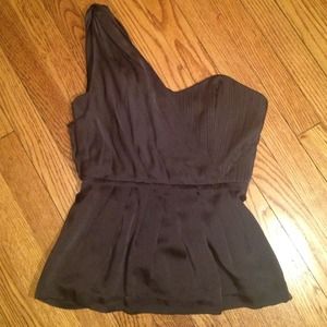 Silk One-Shoulder Blouse