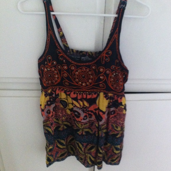Aztec style spaghetti strap top