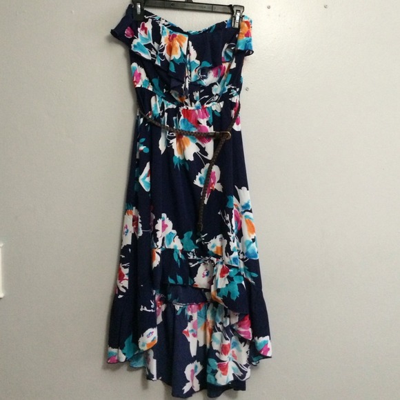 Floral dress high low at the bottom