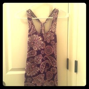 Purple scoop neck tank top