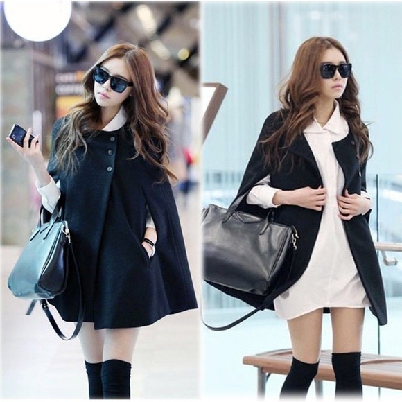 💥last one💥Black batwing cloak poncho coat