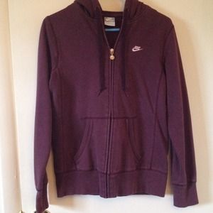 Nike hooded jacket (2) grey and purple