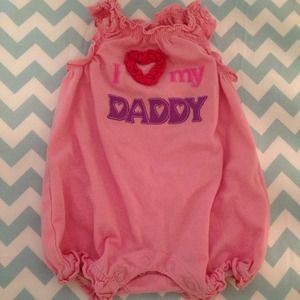Pink romper, newborn baby girl, gently used