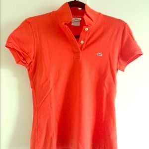 Lacoste short sleeve polo orange