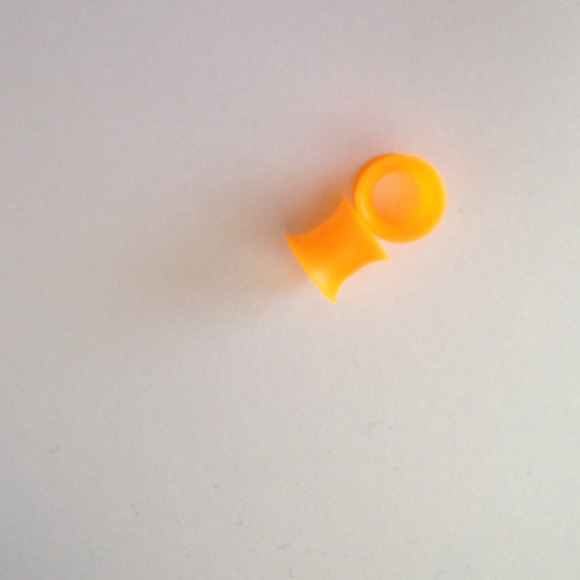 Size 2 bright orange silicone plugs