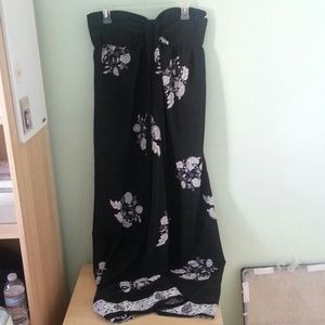 ☆REDUCED☆ Halter Black and White Floral Maxi Dress