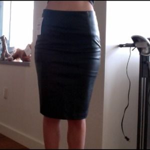 Leather Pencil Skirt