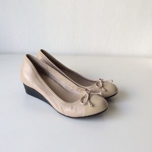 Cole Haan Air Tali nude wedge ballerina