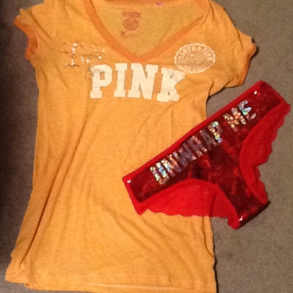 Victoria's Secret Pink shirt and panties bundle!