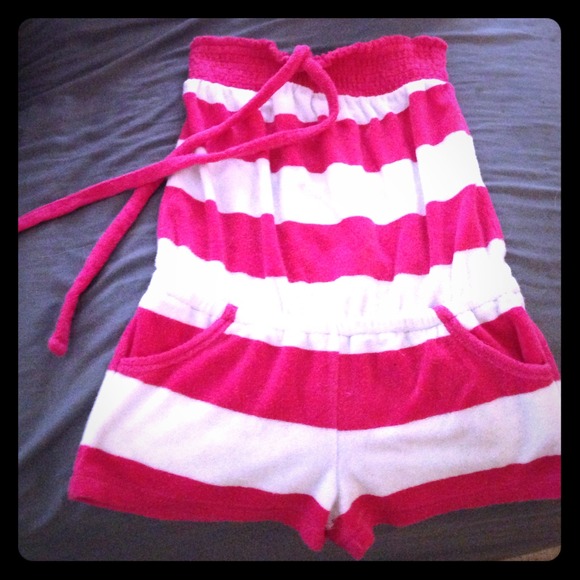 Terry cloth romper