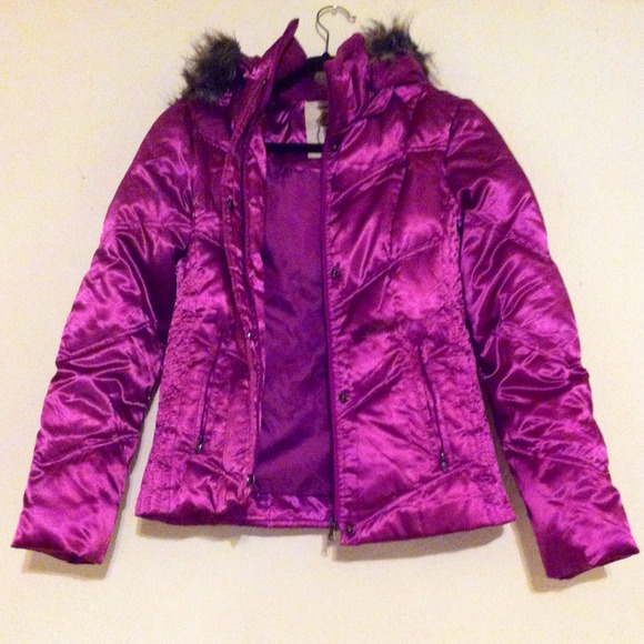 Metallic Pink Cold Weather Snow Puffer Jacket