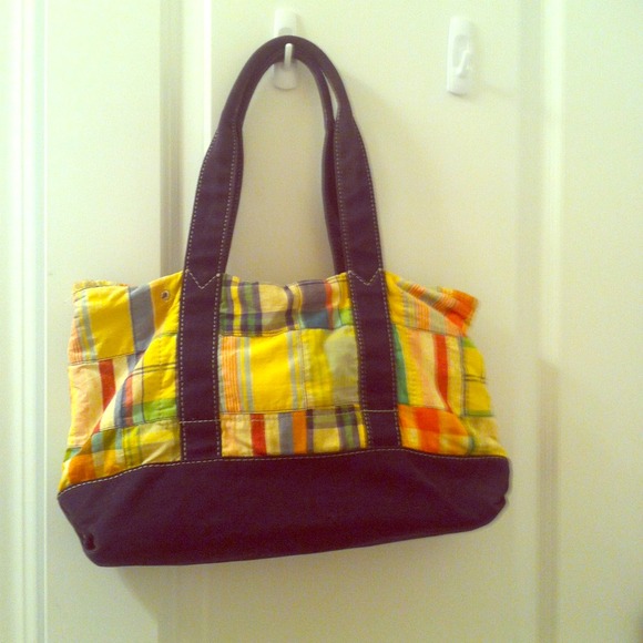 Patch work J Crew handbag