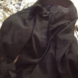 Old navy black button up blouse and George blouse