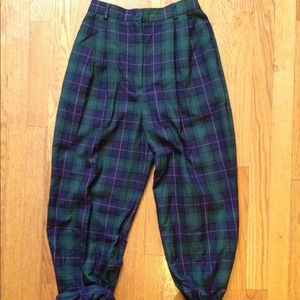 Vintage high waisted plaid/tartan pants.