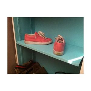 Polo sneakers pink and green size 8.5