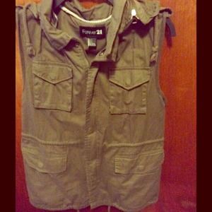 Forever 21 dark green vest