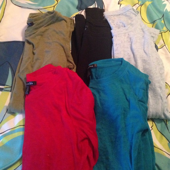 5 long sleeve burnout shirts