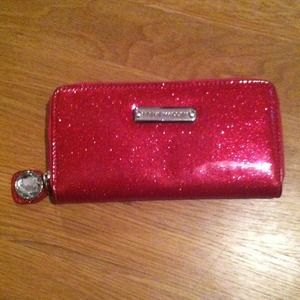 Steve Madden pink glitter wallet