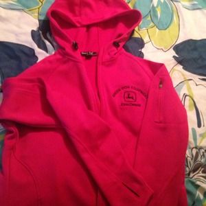 Hot pink john deere zip up hoodie