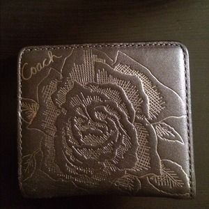 SOLD - Coach Purple Flower Wallet