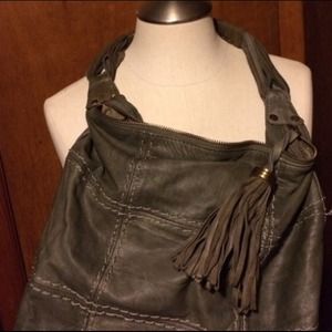 Topshop real leather bag w/ tassel zipper