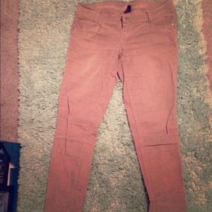 Tan Skinny Corduroy Jeans