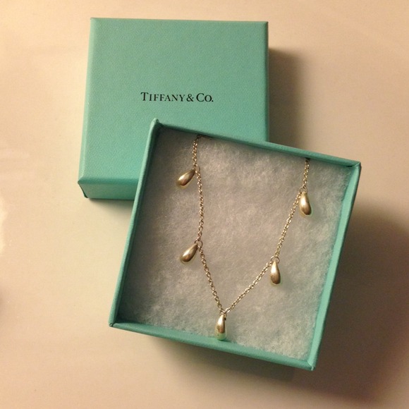 Tiffany & Co. sterling silver teardrop necklace.