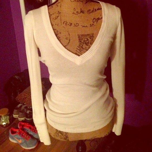 All white sweater