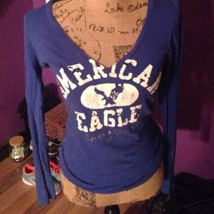 Destroyed American eagle tee