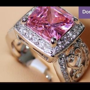 Pink topaz ring