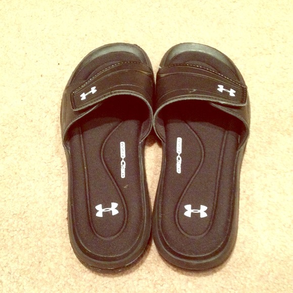Black under armour sandals