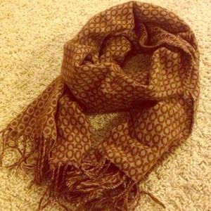 Brown flannel scarf