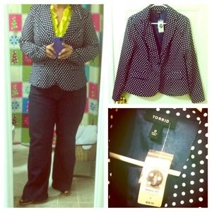REDUCED Torrid polka-dot blazer