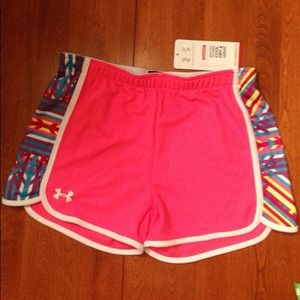 Pink Under Armour athletic shorts