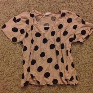 Cropped Polka dot shirt