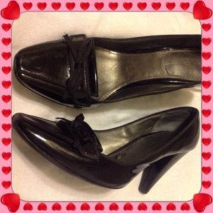 PAOLO Black Patent Leather Heels