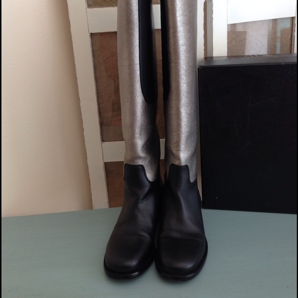 CHANEL Shoes - Authentic Chanel Two-Toned Riding Boots CHANEL Shoes - Authentic Chanel Two-Toned Riding Boots