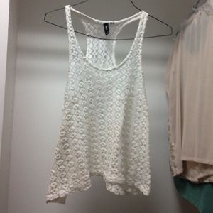 white crochet top