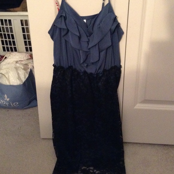 Blue and Black Lace Dress!