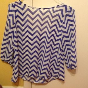 Sheer chevron top