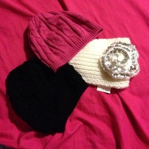 🎀SOLD🎀 💗Knit hats and headwrap set