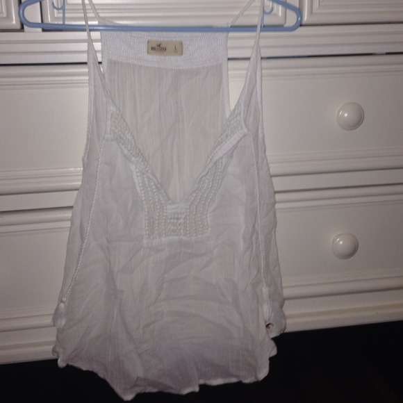Hollister Tops - White Hollister tank top shirt