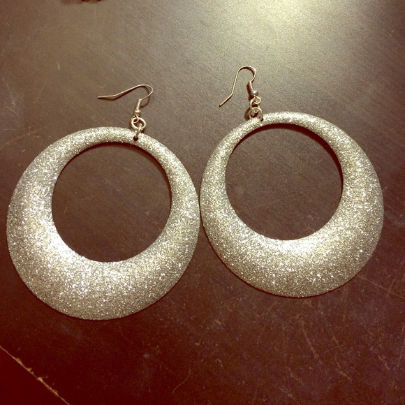 Big Sparkle Hooped Earrings