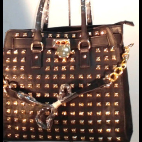 Spiked Designed Hand Bag