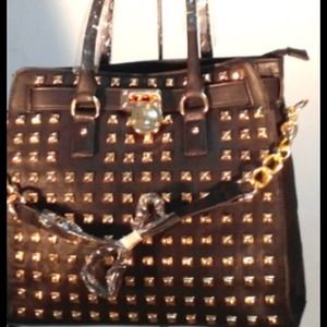 Spiked Designed Hand Bag