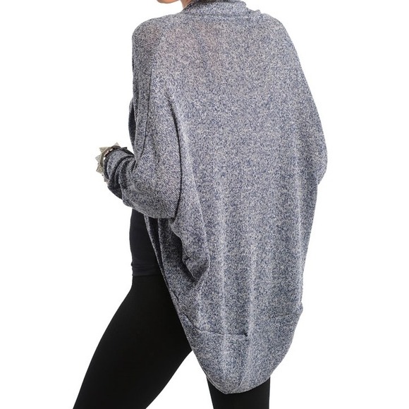 Blue/Gray Cardigan Sweater - Picture 2 of 3