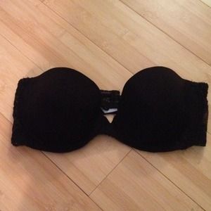 Black strapless bra 34c