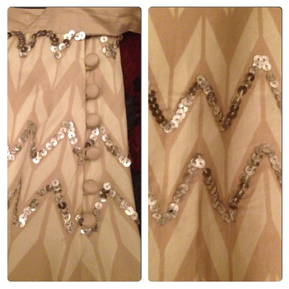 πHOST PICKπ BCBG MaxAzria chevron sequin skirt - Picture 4 of 4