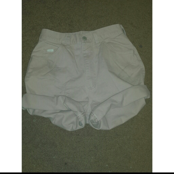 ? dusty rose high waisted shorts ?